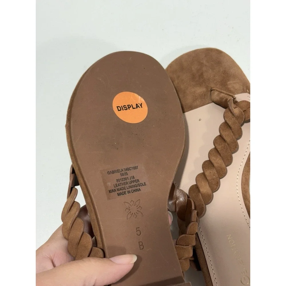BCBGeneration Womens‎ Gabriela Brown Slide Sandals Slippers Sz 5 New Display